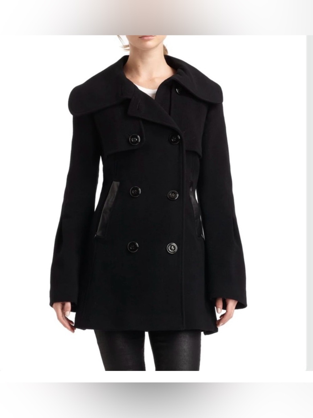 Mackage Black Wool / Cashmere Blend Winter Coat in Size XS.